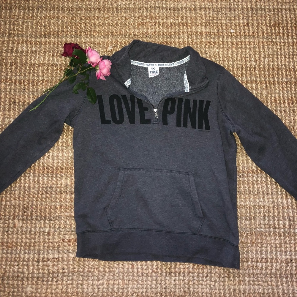 Pink quarter zip
